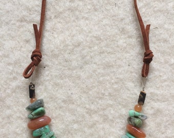 Healing Chrysoprase & Carnelian Necklace