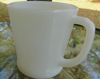 Fire King Milk Glass Mug/Anchor Hocking Coffee Mug/Milk Glass Coffee Mug
