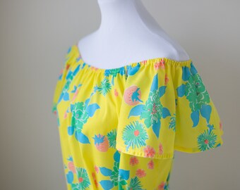 Rare Vintage Lilly Pulitzer, The Lilly, Cotton Off the Should Sundress, Size 6, Medium