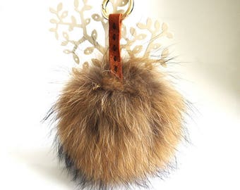 charm pom fur pom red Bugs Mink Pink Fox Monster Fur Plush Red Doll Hair Sweetie