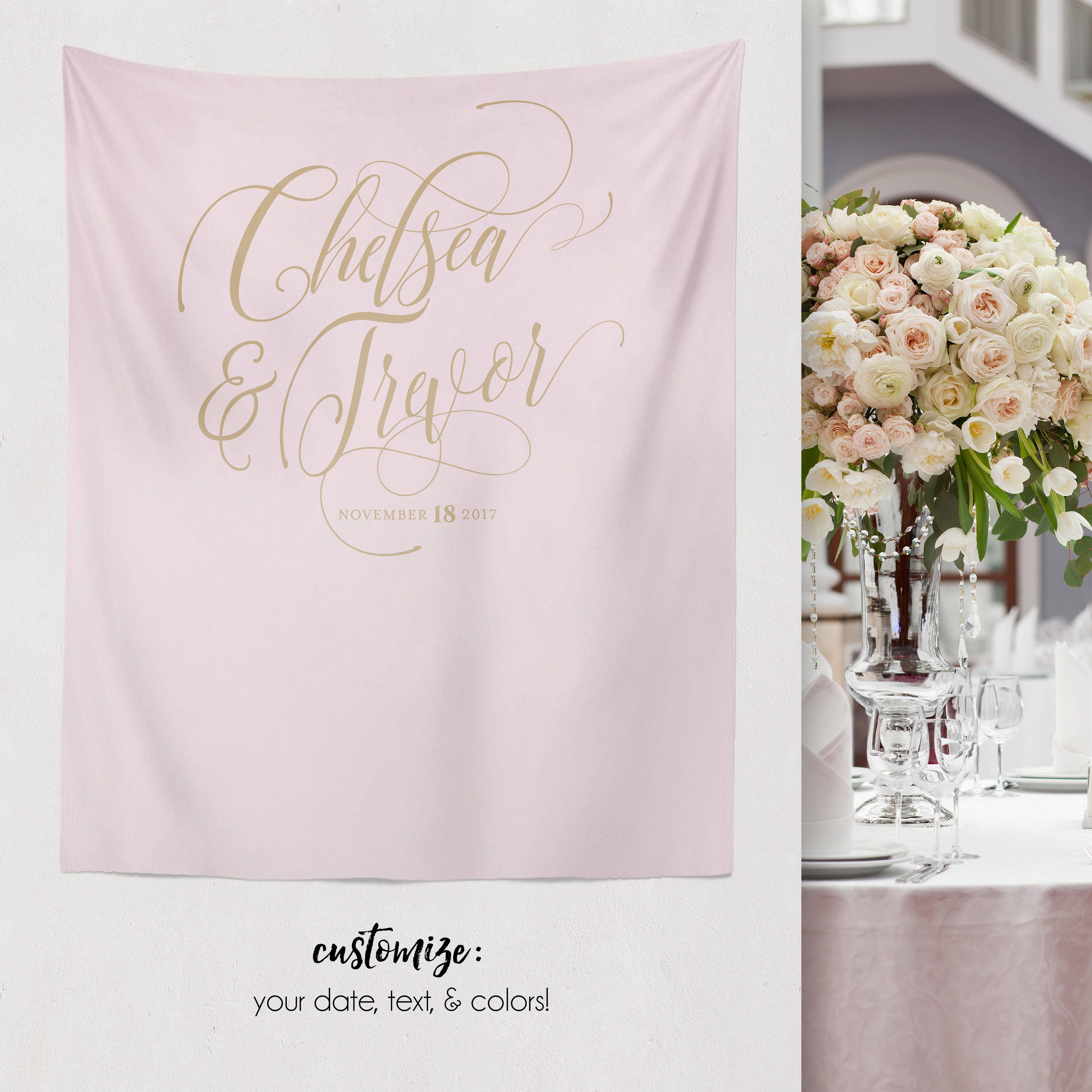 Wedding Tapestry Wedding Head Table Backdrop Wedding