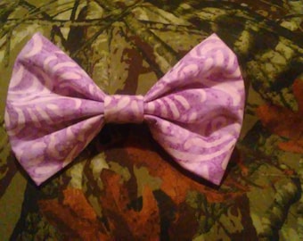 Purple fabric bow