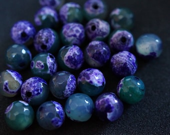 25 beads AGATE 8 mm H201