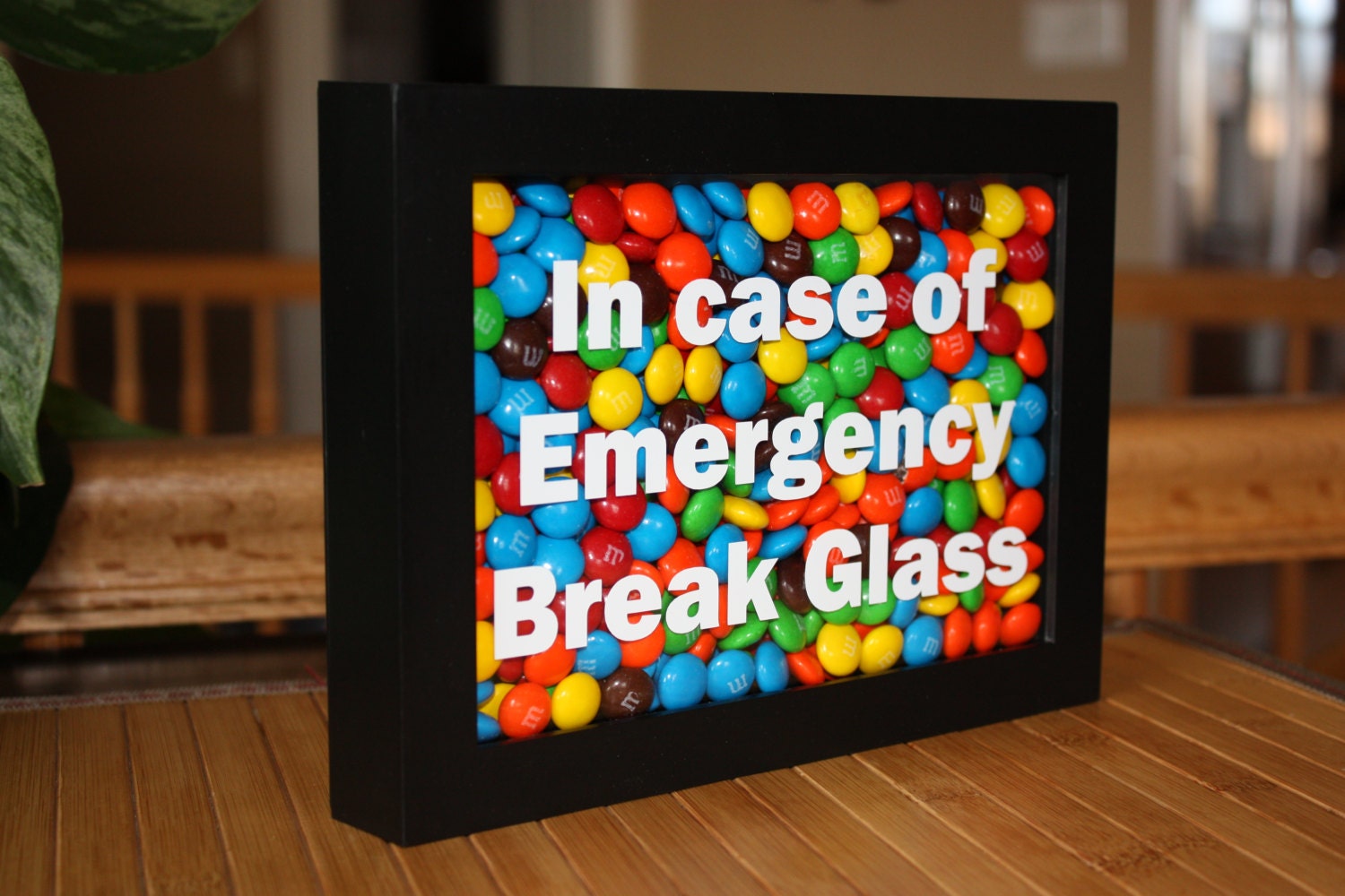 In Case Of Emergency Break Glass Shadow Box Filled With