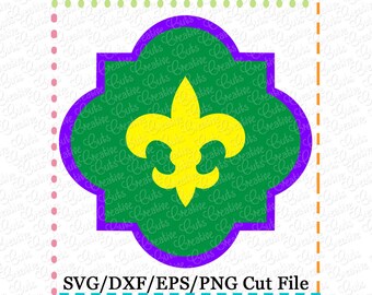 SVG Quatrefoil Mardi Gras Fleur De Lis SVG Cutting File, mardi gras cut file, fleur de lis cutting file, fleur de lis cut file, fleur frame