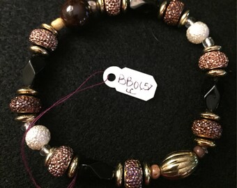 Dark Neutral Handmade Beaded Bracelet