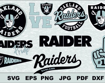 Oakland Raiders Svg, DFX Eps, , Vector, Cut File Silhouette Studio Cameo Cricut Design Template Stencil Vinyl Decal