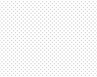 Riley Blake Designs, Swiss Dot Gray on White (C660 40)
