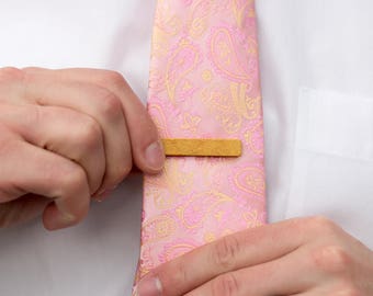 Wood Tie Clip - Yellowheart