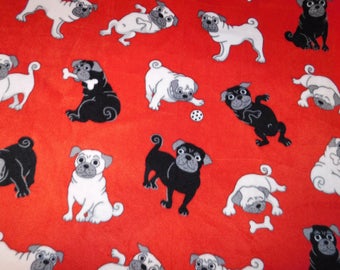 Pug Puppies fleece blanket
