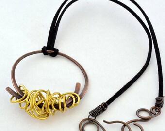 Statement Boho Necklace, Gift For Her, Bohemian Jewelry, Boho Jewelry, Copper Jewelry