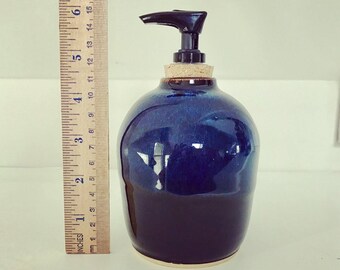 Wheel thrown Pottery Soap or lotion dispenser