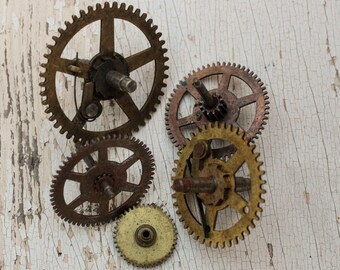 Clock Gears Large Size Vintage Ephemera