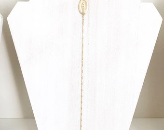 Virgin Mary 14k Gold Filled Rosary Necklace