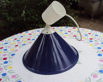 Old style, enamelled shade blue.
