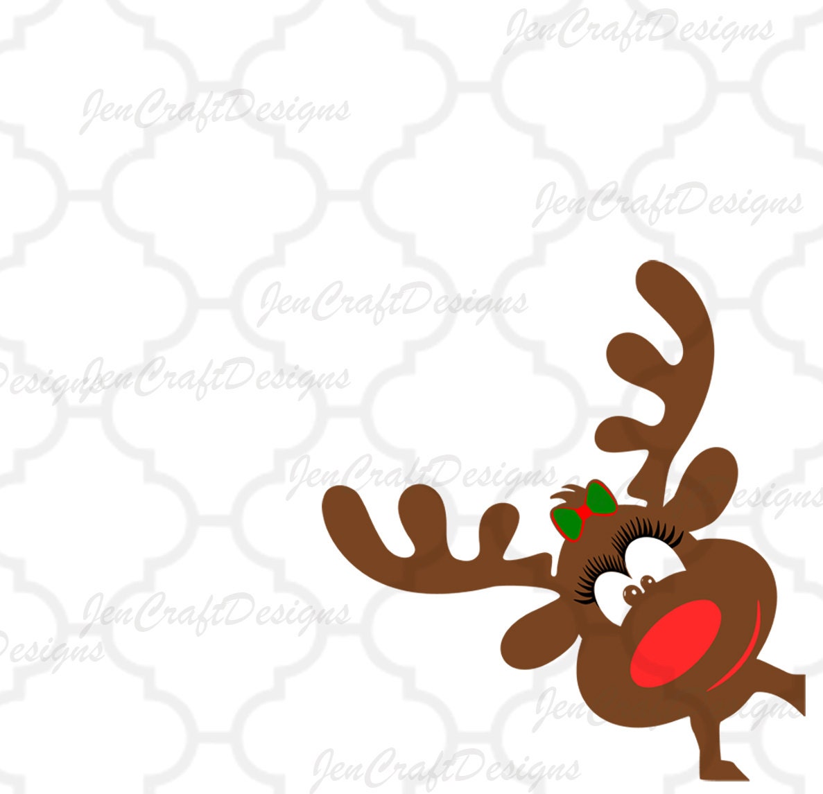 Download Girl Reindeer Peeking SVG,EPS Png DXF,digital download ...