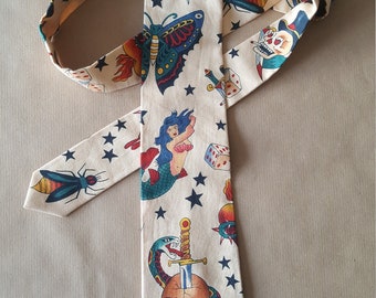 Sailor Jerry, handmade necktie