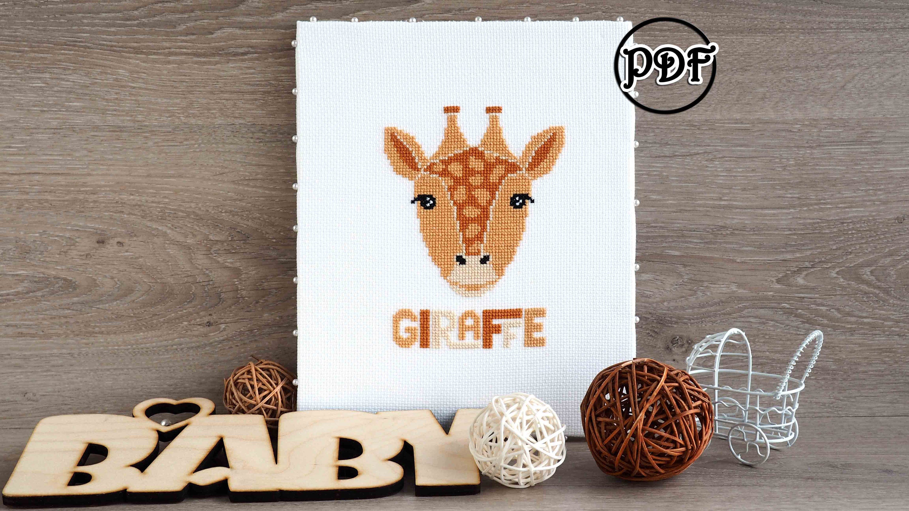Giraffe head cross stitch pattern Baby cross stitch safari