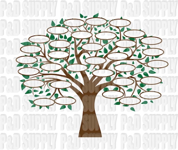 Family Tree 33 SVG DXF Digital cut file for cricut or