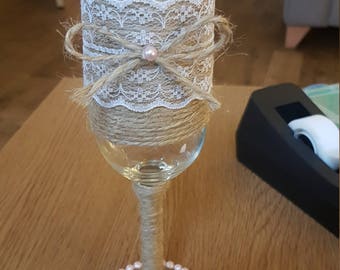 Vintage champagne flutes