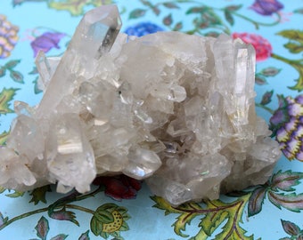 Clear Quartz Point Crystal Cluster