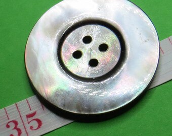 3.5 cm grey shell button - #5604_35