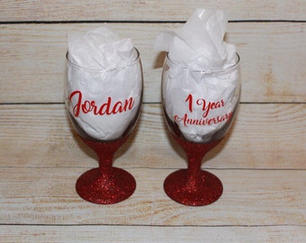 Glitter Wine Glasses