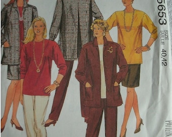 Women's Jacket, Top, Skirt and Pants Sizes 40-42 EASY McCalls Pattern 5653 Plus Size Fashion UNCUT Pattern 1991