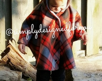 Red Plaid Poncho