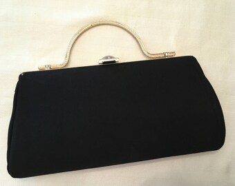 Black Fabric Evening Bag