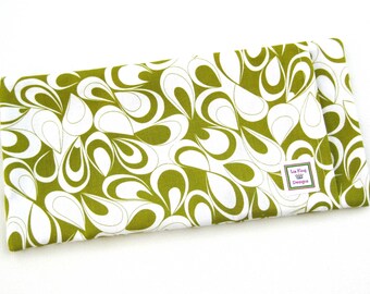 Heating Pad (Microwavable) Green and Cream Swirls // Buckwheat and Rice Heating Pad // Cold Pack // Heat Pack // Removable Cover