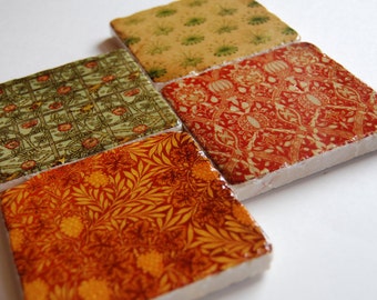 Rich Tapestry stone coaster set of 4 - immediate shipping