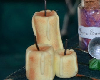 Melted dripping candles, dollhouse miniature in one inch scale, witch, goth, vampire, fantasy accessories