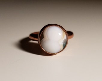 Ocean Jasper on Brass Metal Ring