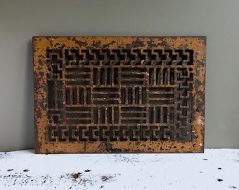 Architectural Salvage Floor Grate, Heat Register Floor Vent Cover, Gorgeous Pattern