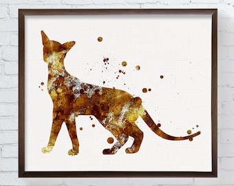 Siamese Cat Art - Siamese Cat Painting - Siamese Cat Print - Watercolor Siamese Cat - Siamese Cat Wall Decor - Cat Lover Gifts, Cat Wall Art