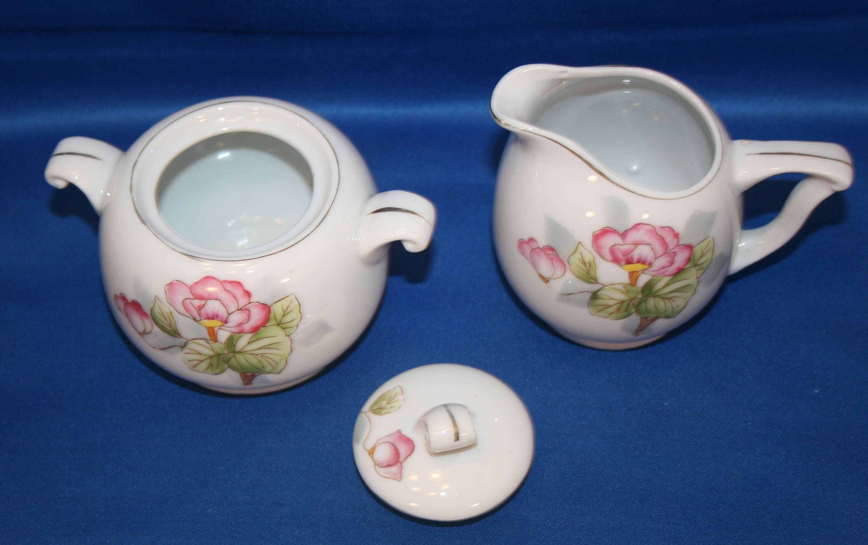 Vintage Occupied Japan Porcelain Teapot Set Coffee Pot Ucagco UGC Teacup Saucer Creamer Sugar