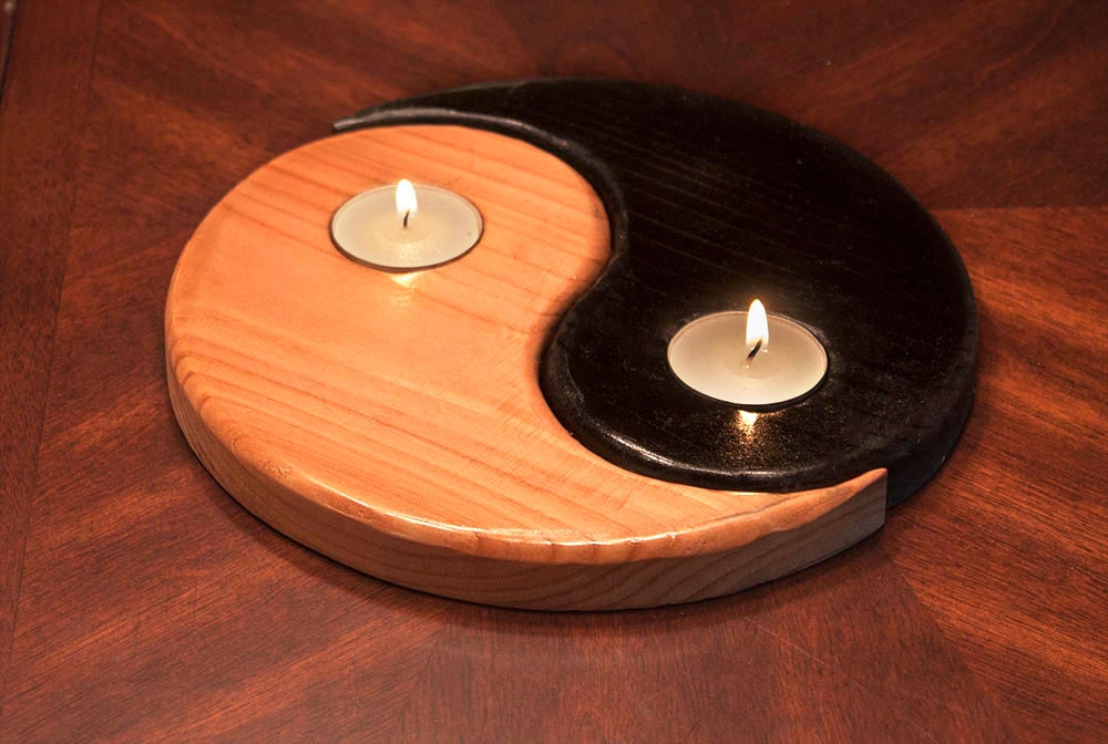 Yin Yang Tea Light Candle Holder