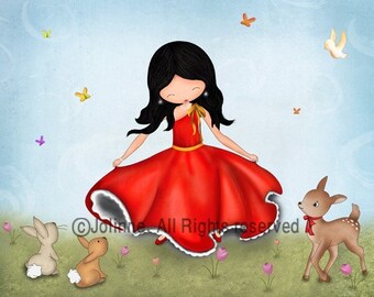 Art for girls room, Children's art, kids wall decor, nursery art girl,artwork for kids,baby nursery wall art,childrens room print,artwork