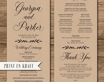 Wedding Program Order of Ceremony Ceremony Program Order of