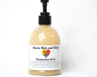 Marshmallow Gelley- Marshmallow Root, Flaxseed, Slippery Elm, Jojoba and Sweet almond oils, Vitamin e, Essential oils, Aloe Vera,