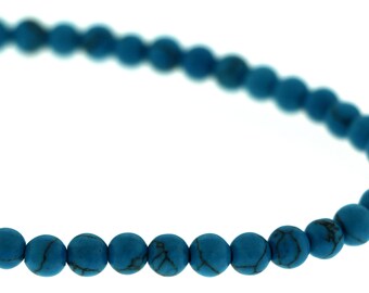6mm Gemstone Rounds Turquoise Gr05