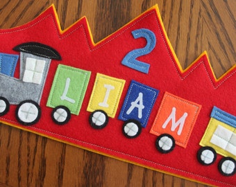Red Train Birthday Crown