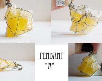 Yellow Calcite Pendant