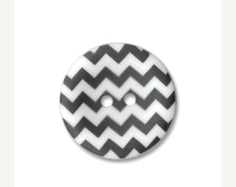 Spring Cleaning Riley Blake Carded Chevron Button Set of 4 in Black