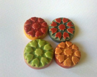 Tiles or made in Provence ceramic cabochons
