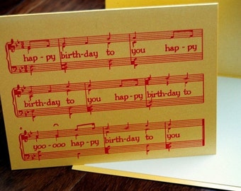 Gocco Screenprinted Birthday Card