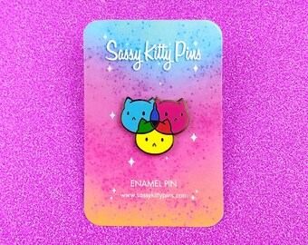 CMYKitties hard enamel pin lapel cmyk rgb designer cute cat enamel pin