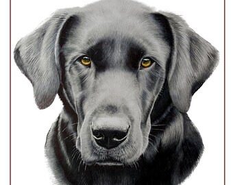 Fine Art Black Lab Greetings Card