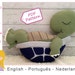 Felt Pattern Tony the Turtle, softie pattern animal, plush pattern, pdf sewing pattern by SuperSkattig